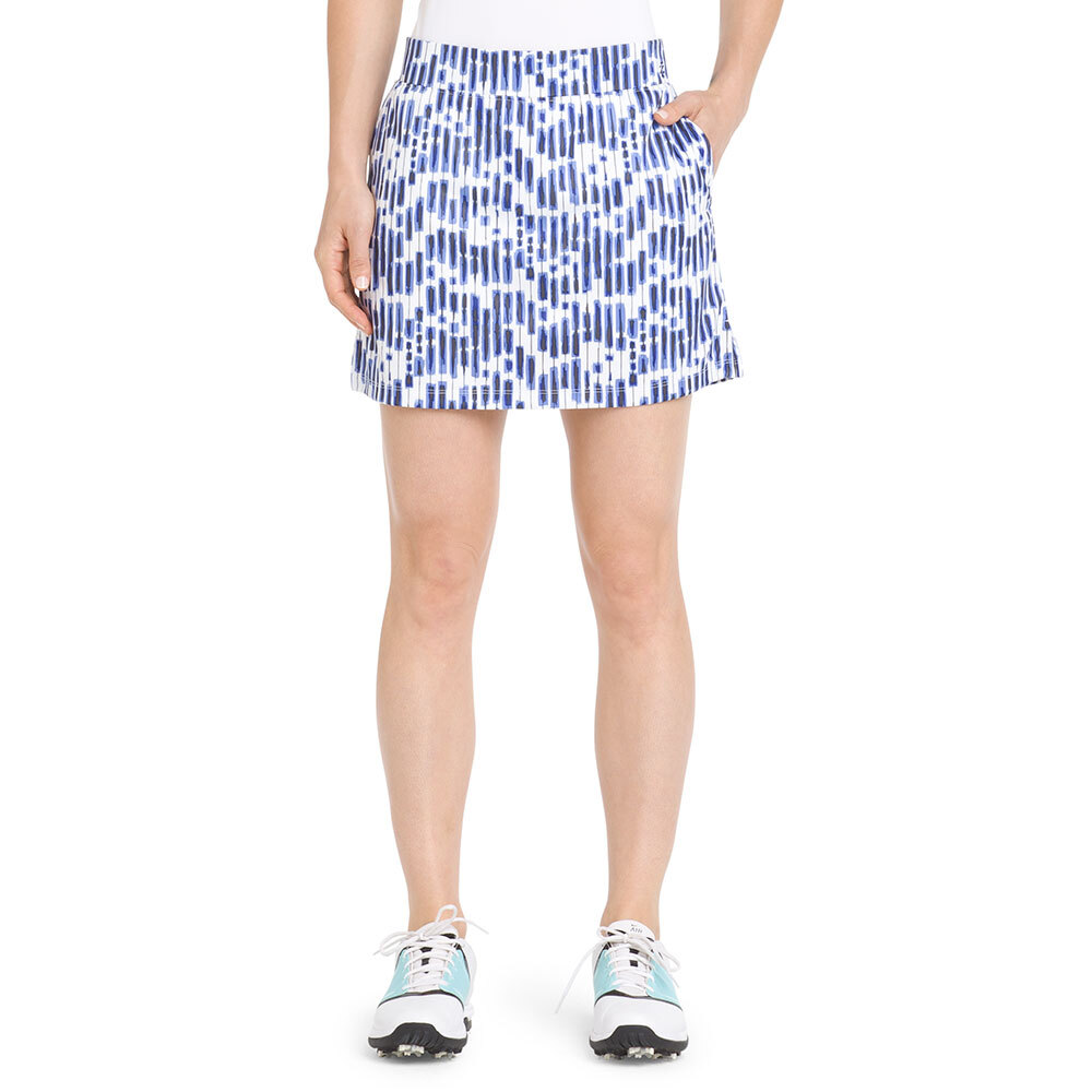 IZOD Golf Athletic Straight Active Geometric White Blue Skirt Size Women's XS
